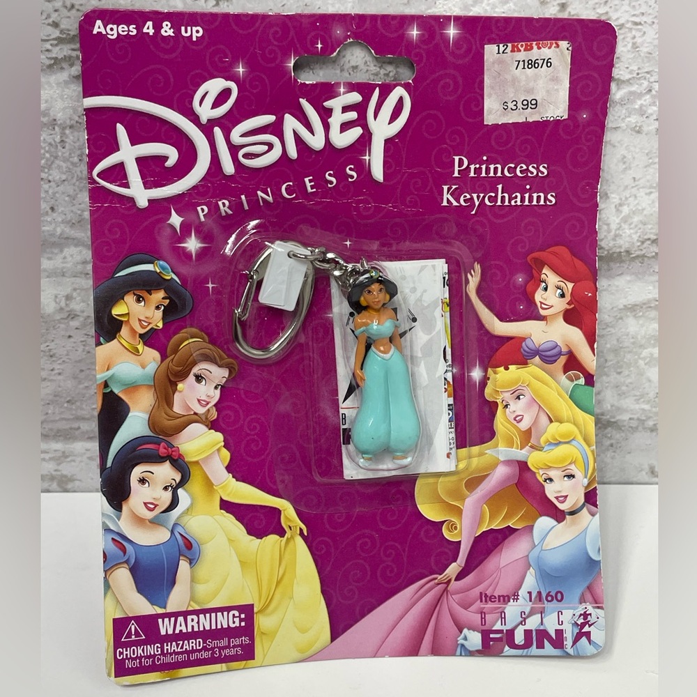 Disney Princess Jasmine Aladdin Collectible Abu Genie Jafar Keychain NIP